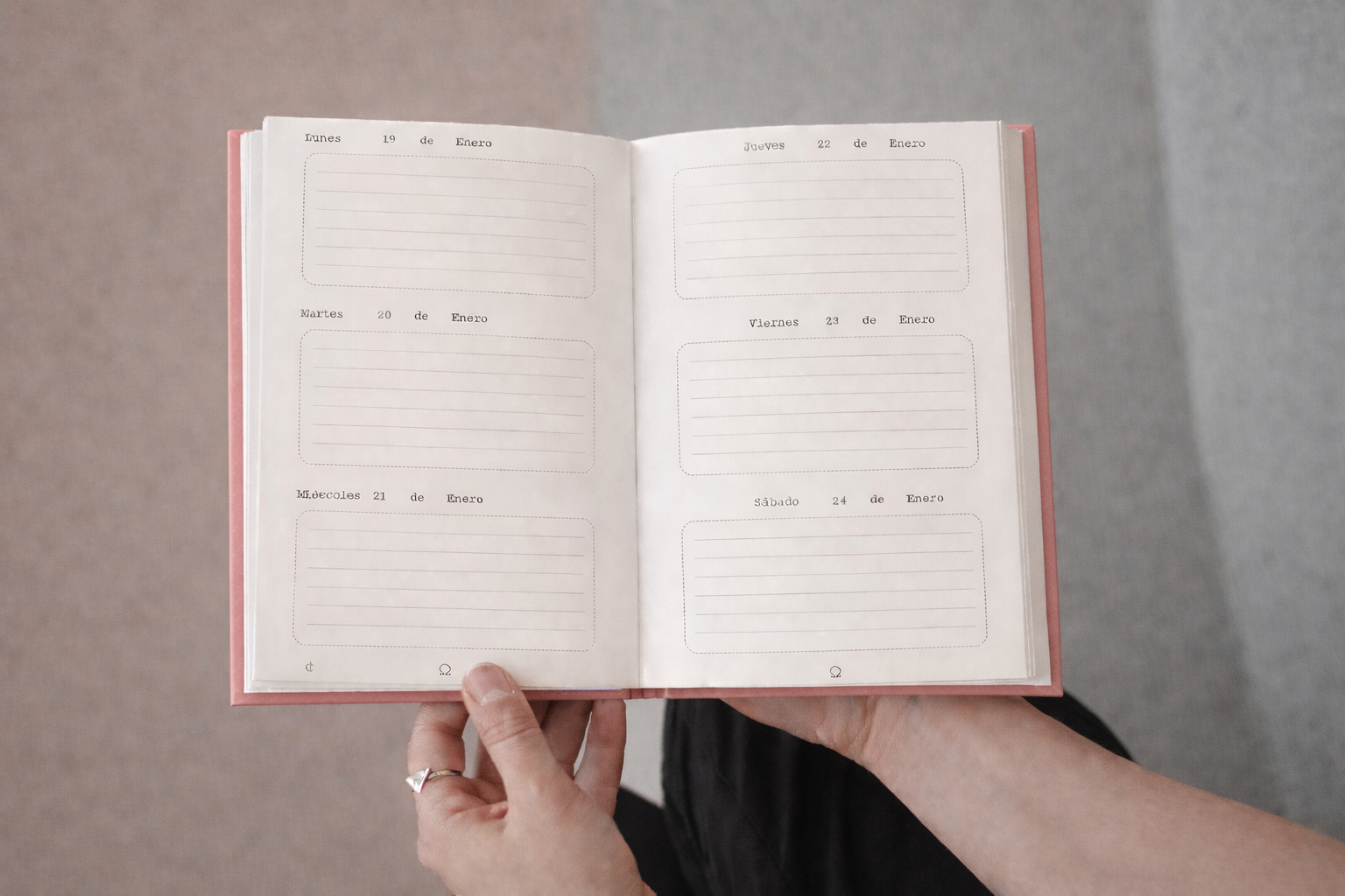 Interior abierto rosa